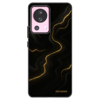 Picasee silikonski črni ovitek za Xiaomi 13 Lite - Thunder