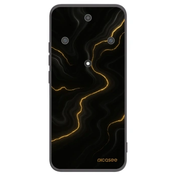 Picasee silikonski črni ovitek za Honor Magic5 Lite 5G - Thunder