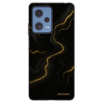 Picasee silikonski črni ovitek za Xiaomi Redmi Note 12 Pro 5G - Thunder