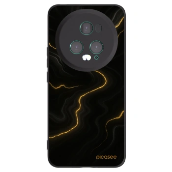 Picasee silikonski črni ovitek za Honor Magic5 Pro - Thunder