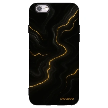 Picasee silikonski črni ovitek za Apple iPhone 6/6S - Thunder