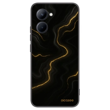 Picasee silikonski črni ovitek za Realme C33 (2023) - Thunder