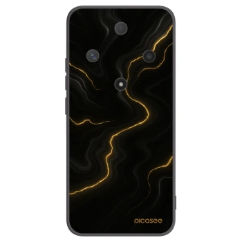 Picasee silikonski črni ovitek za Honor Magic6 Lite 5G - Thunder