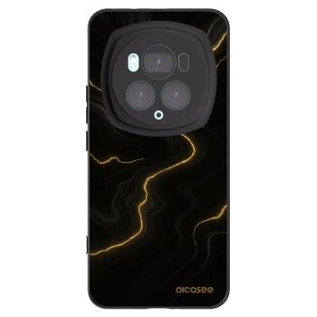 Picasee silikonski črni ovitek za Honor Magic6 Pro - Thunder