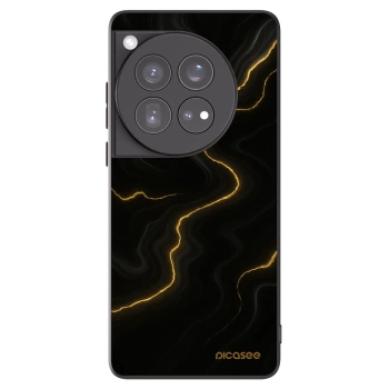 Picasee silikonski črni ovitek za OnePlus 12 5G - Thunder