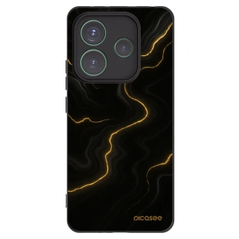 Picasee silikonski črni ovitek za Xiaomi Redmi Note 14 5G - Thunder