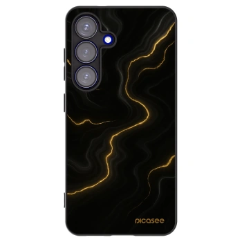 Picasee silikonski črni ovitek za Samsung Galaxy S25 5G - Thunder