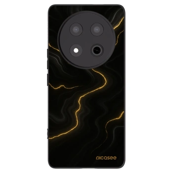 Picasee silikonski črni ovitek za Honor Magic7 Lite 5G - Thunder
