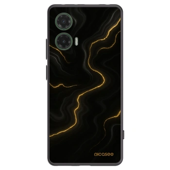 Picasee silikonski črni ovitek za Motorola Moto G35 5G - Thunder