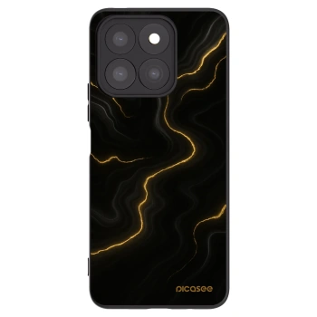 Picasee silikonski črni ovitek za Honor X8c - Thunder