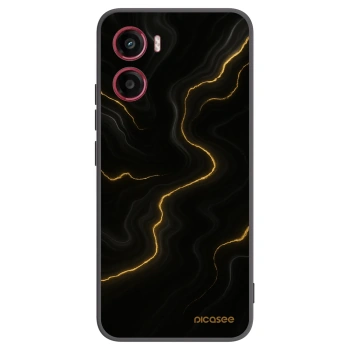 Picasee silikonski črni ovitek za Motorola Moto G05 - Thunder