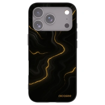 Picasee silikonski črni ovitek za Apple iPhone 17 Pro - Thunder