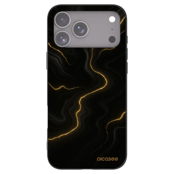 Picasee silikonski črni ovitek za Apple iPhone 17 Pro Max - Thunder