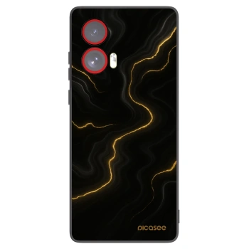Picasee silikonski črni ovitek za Motorola Edge 50 Fusion - Thunder
