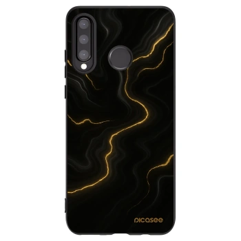 Picasee silikonski črni ovitek za Huawei P30 Lite - Thunder