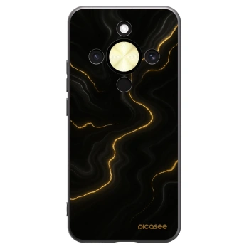 Picasee silikonski črni ovitek za Honor Magic8 Lite 5G - Thunder