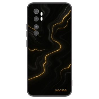 Picasee silikonski črni ovitek za Xiaomi Mi Note 10 Lite - Thunder