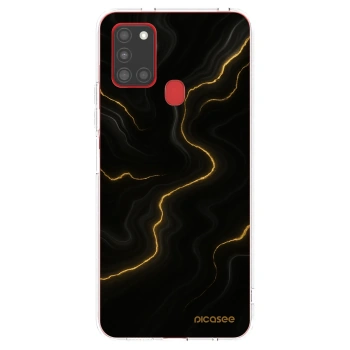 Picasee silikonski prozorni ovitek za Samsung Galaxy A21s - Thunder