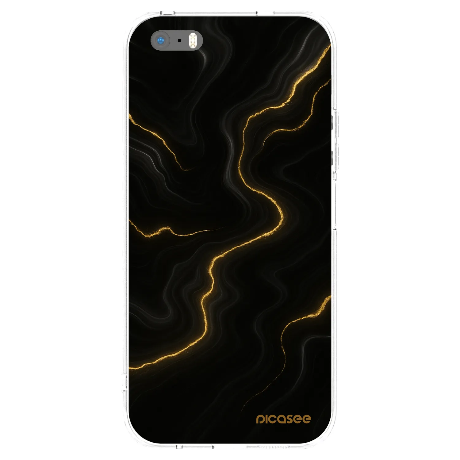 Picasee silikonski prozorni ovitek za Apple iPhone 5/5S/SE - Thunder