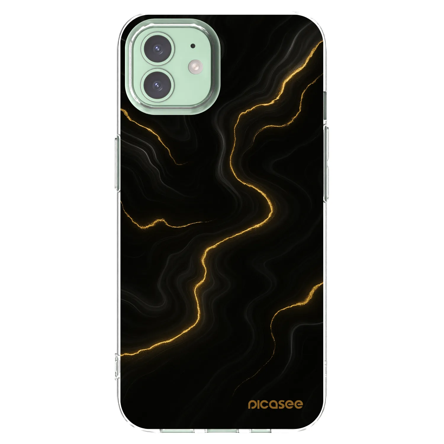 Picasee silikonski prozorni ovitek za Apple iPhone 12 - Thunder