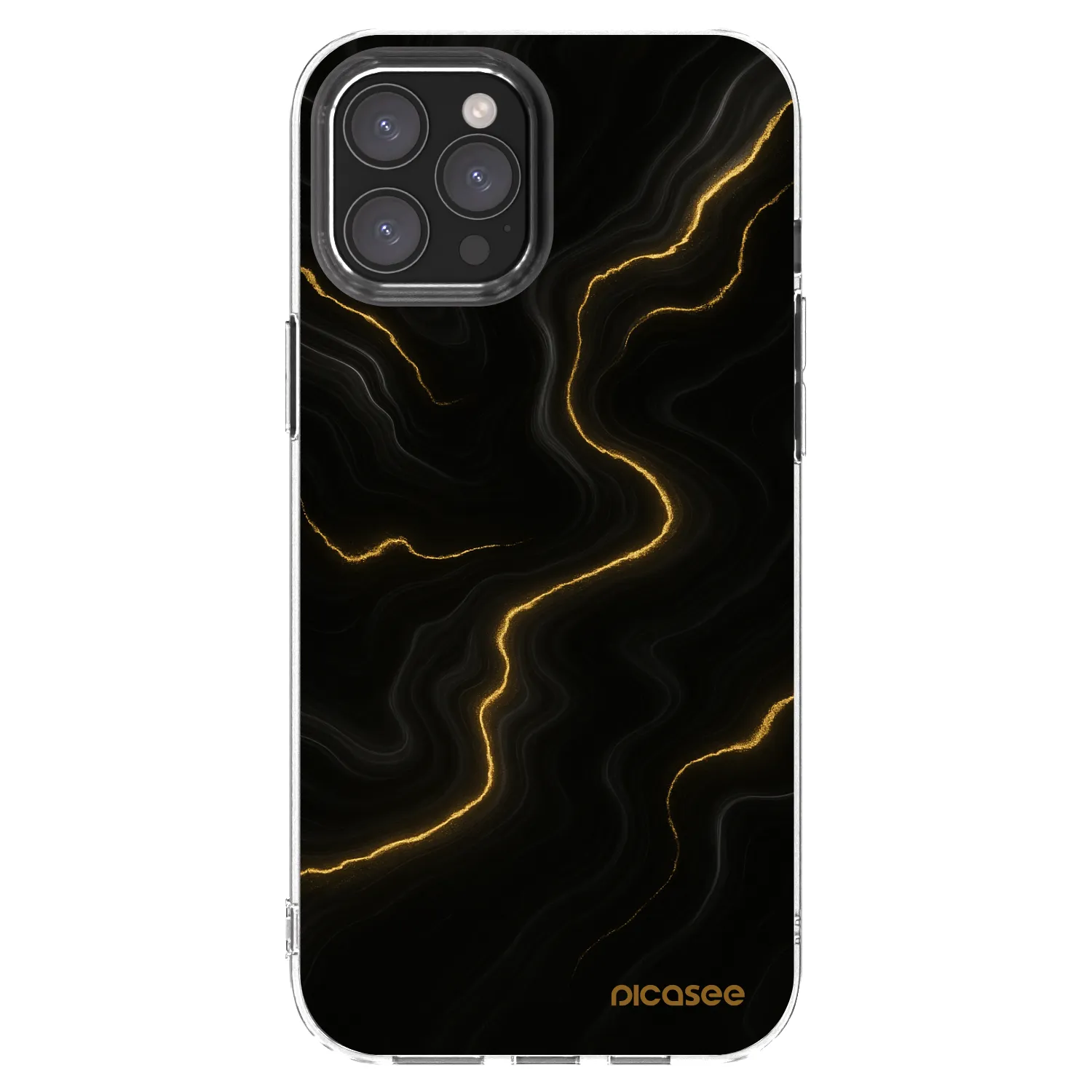 Picasee silikonski prozorni ovitek za Apple iPhone 12 Pro Max - Thunder