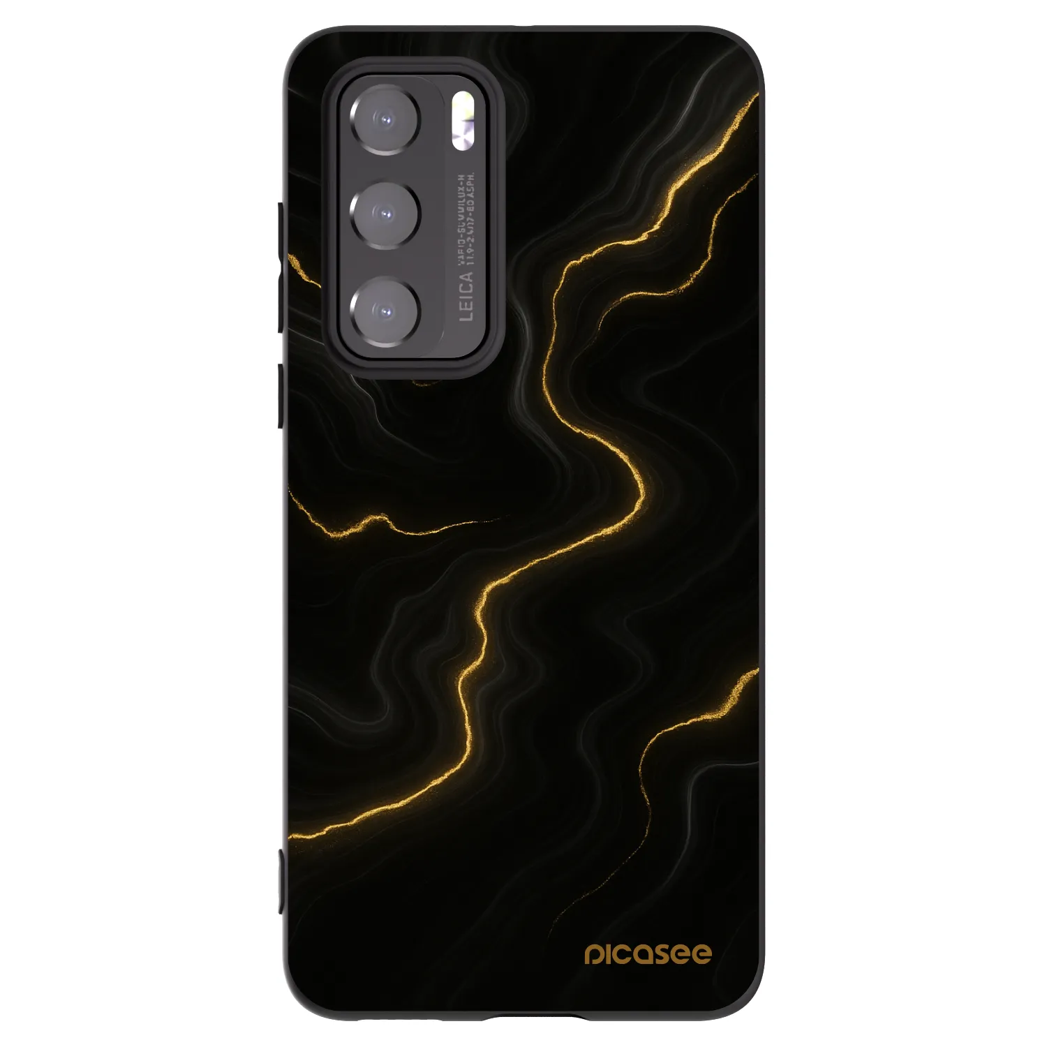 Picasee silikonski črni ovitek za Huawei P40 - Thunder