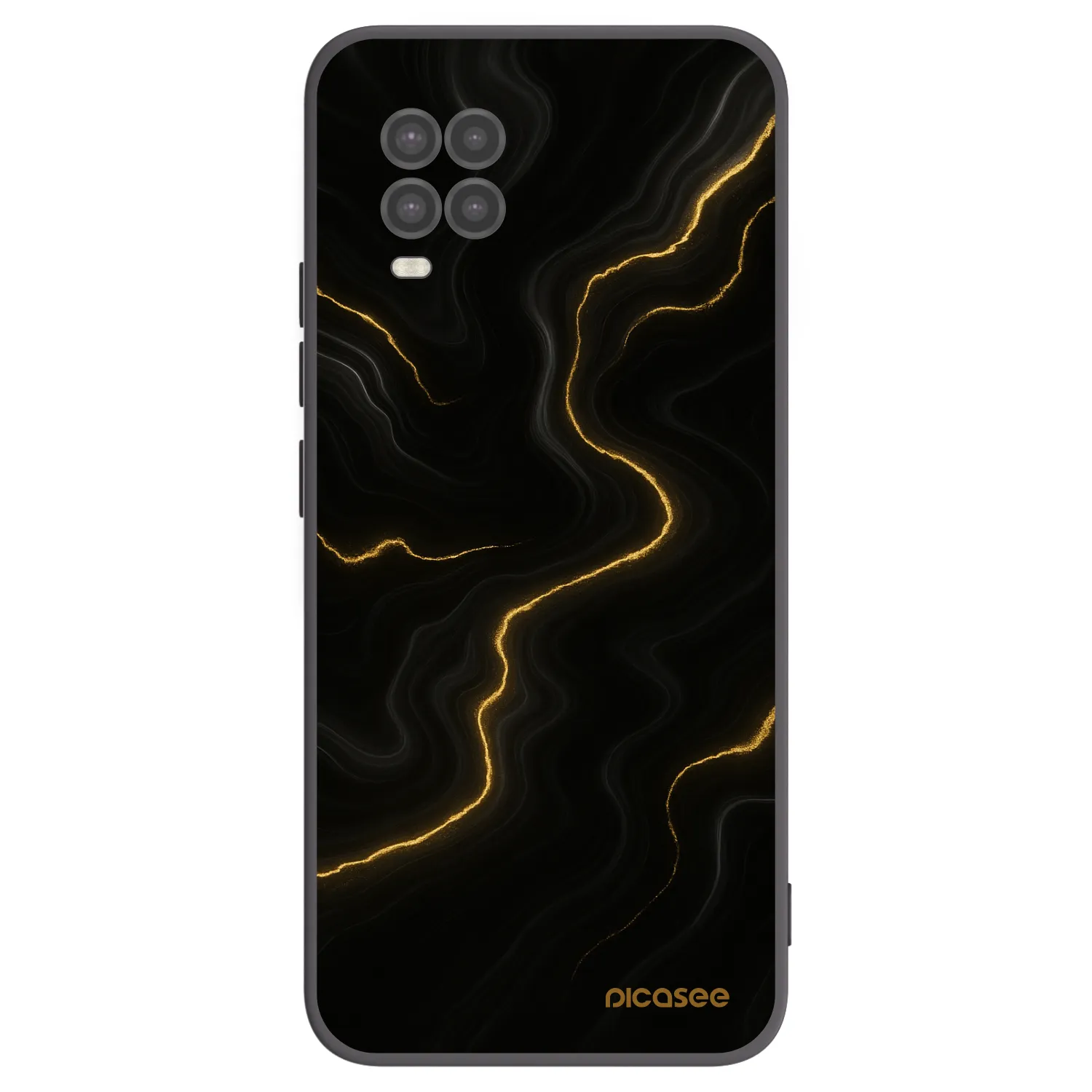 Picasee silikonski črni ovitek za Xiaomi Mi 10 Lite - Thunder