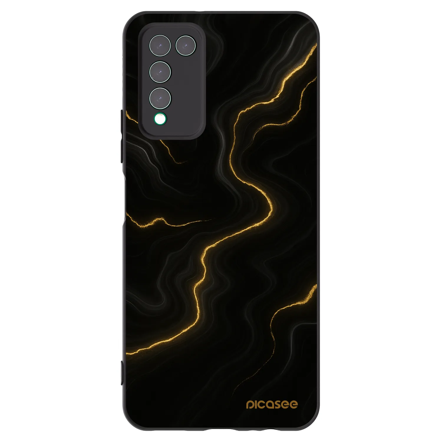Picasee silikonski črni ovitek za Honor 10X Lite - Thunder