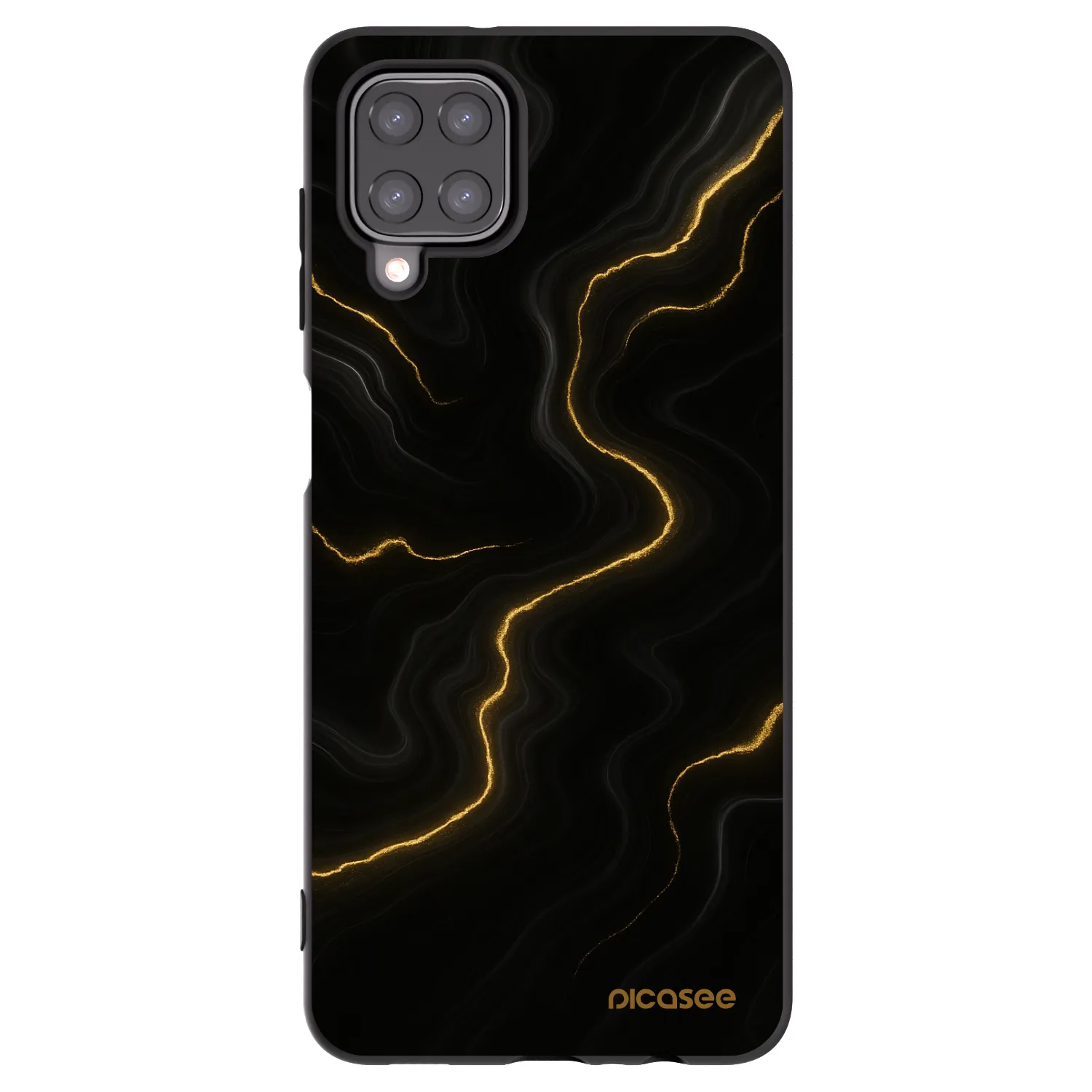 Picasee silikonski črni ovitek za Samsung Galaxy A12 A125F - Thunder