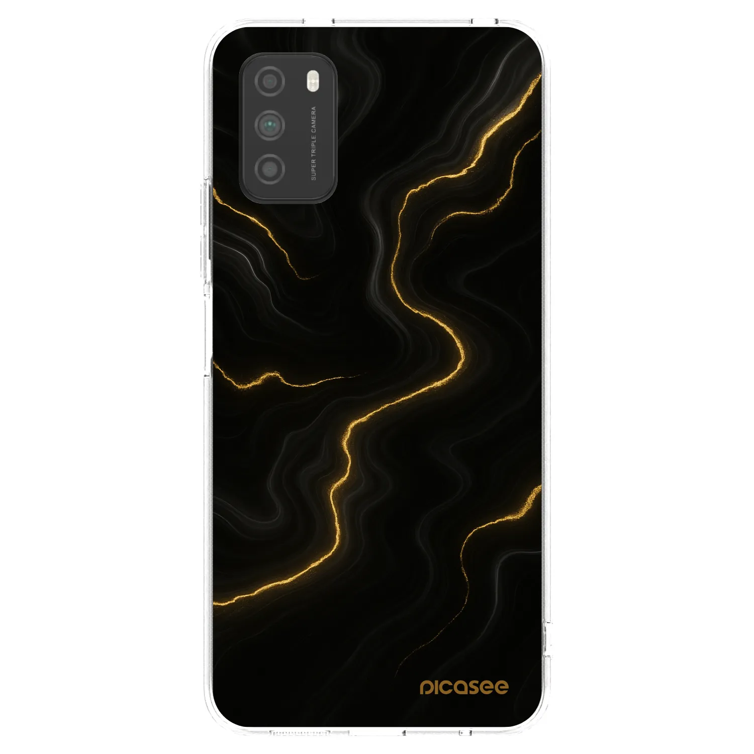 Picasee silikonski prozorni ovitek za Xiaomi Poco M3 - Thunder