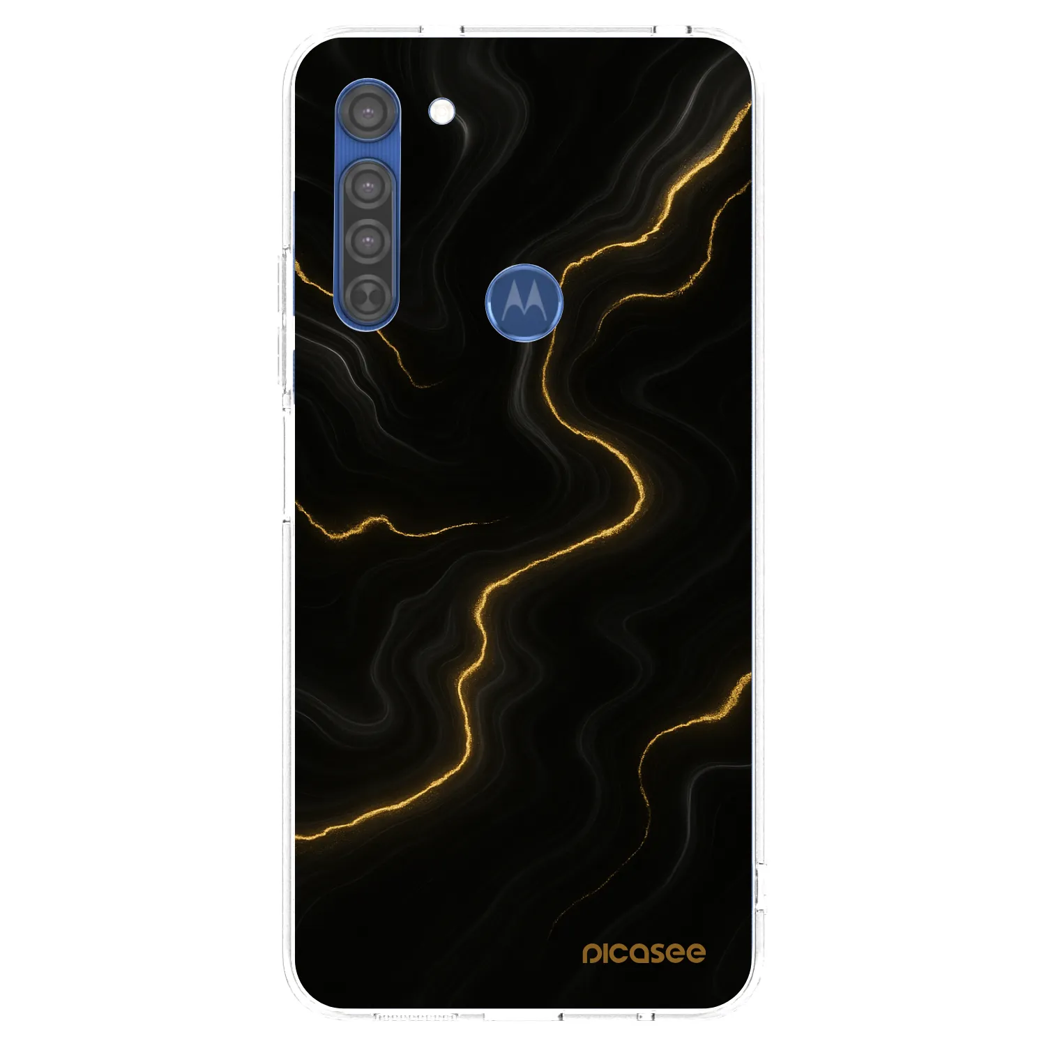 Picasee silikonski prozorni ovitek za Motorola Moto G8 - Thunder
