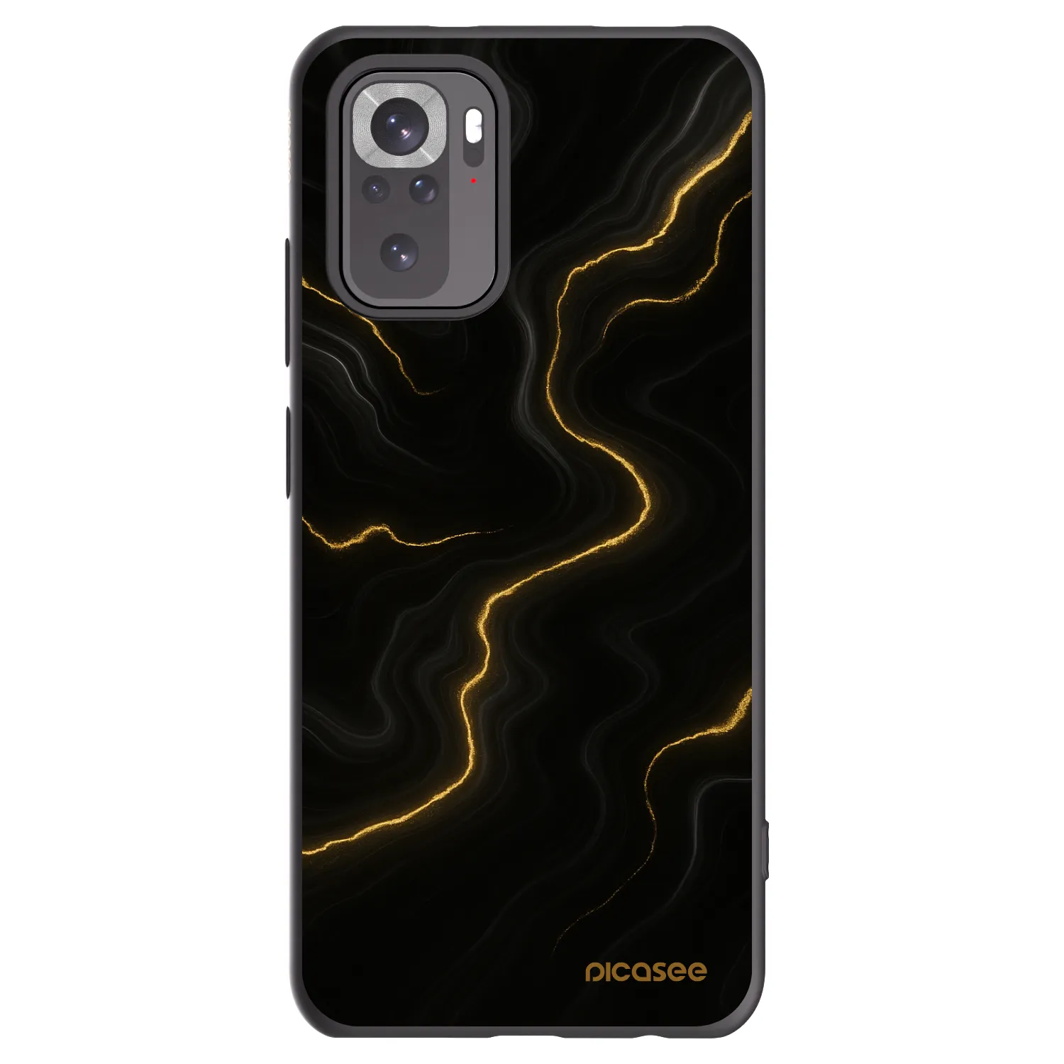 Picasee silikonski črni ovitek za Xiaomi Redmi Note 10 - Thunder