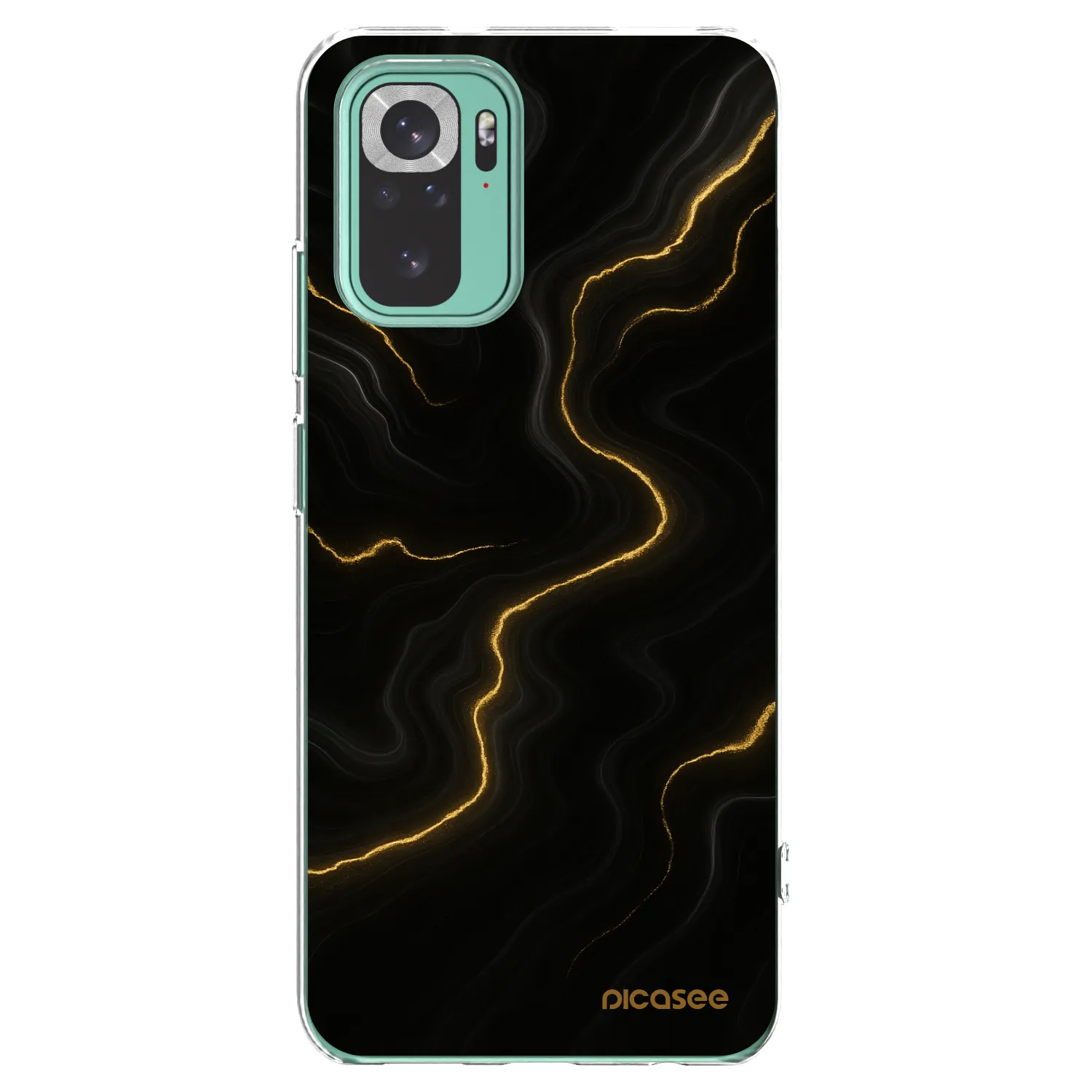 Picasee silikonski prozorni ovitek za Xiaomi Redmi Note 10 Pro - Thunder