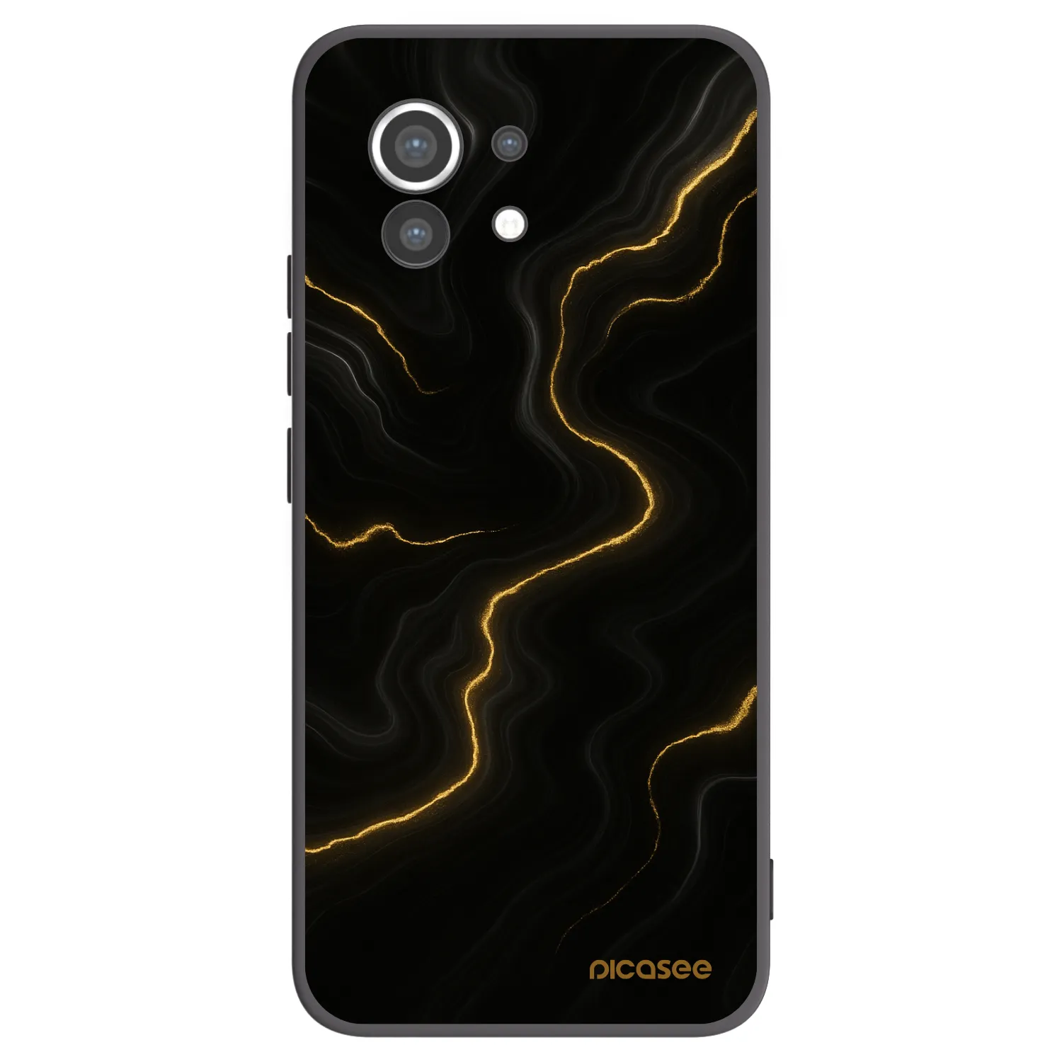 Picasee silikonski črni ovitek za Xiaomi Mi 11 - Thunder