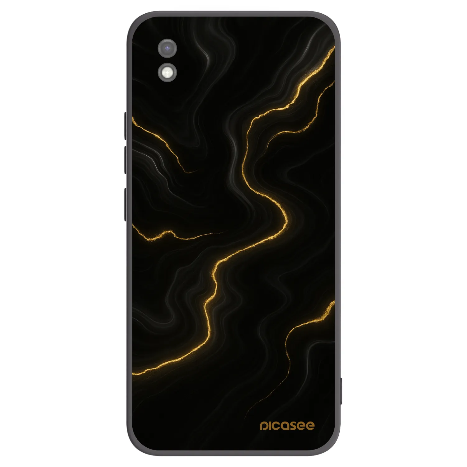 Picasee silikonski črni ovitek za Xiaomi Redmi 9AT - Thunder