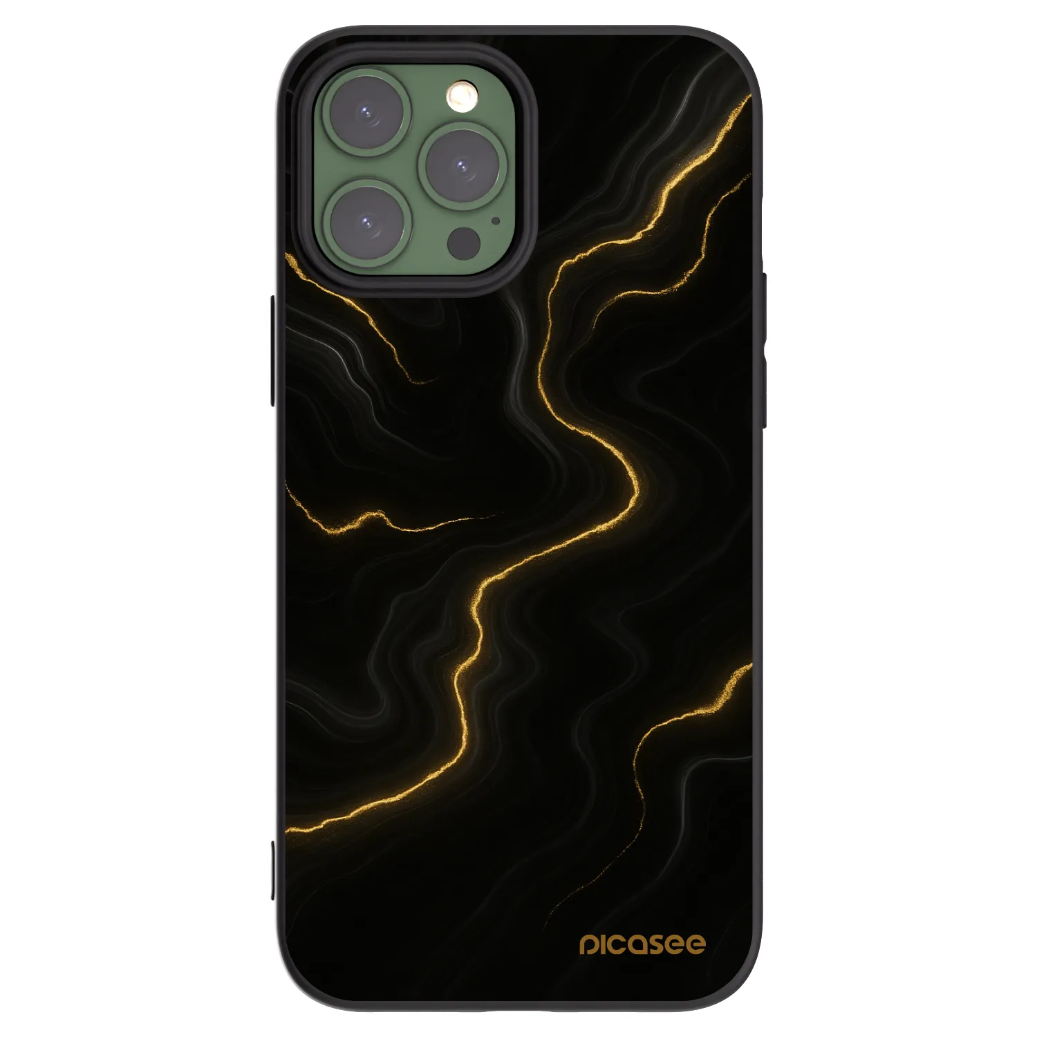 Picasee silikonski črni ovitek za Apple iPhone 13 Pro Max - Thunder