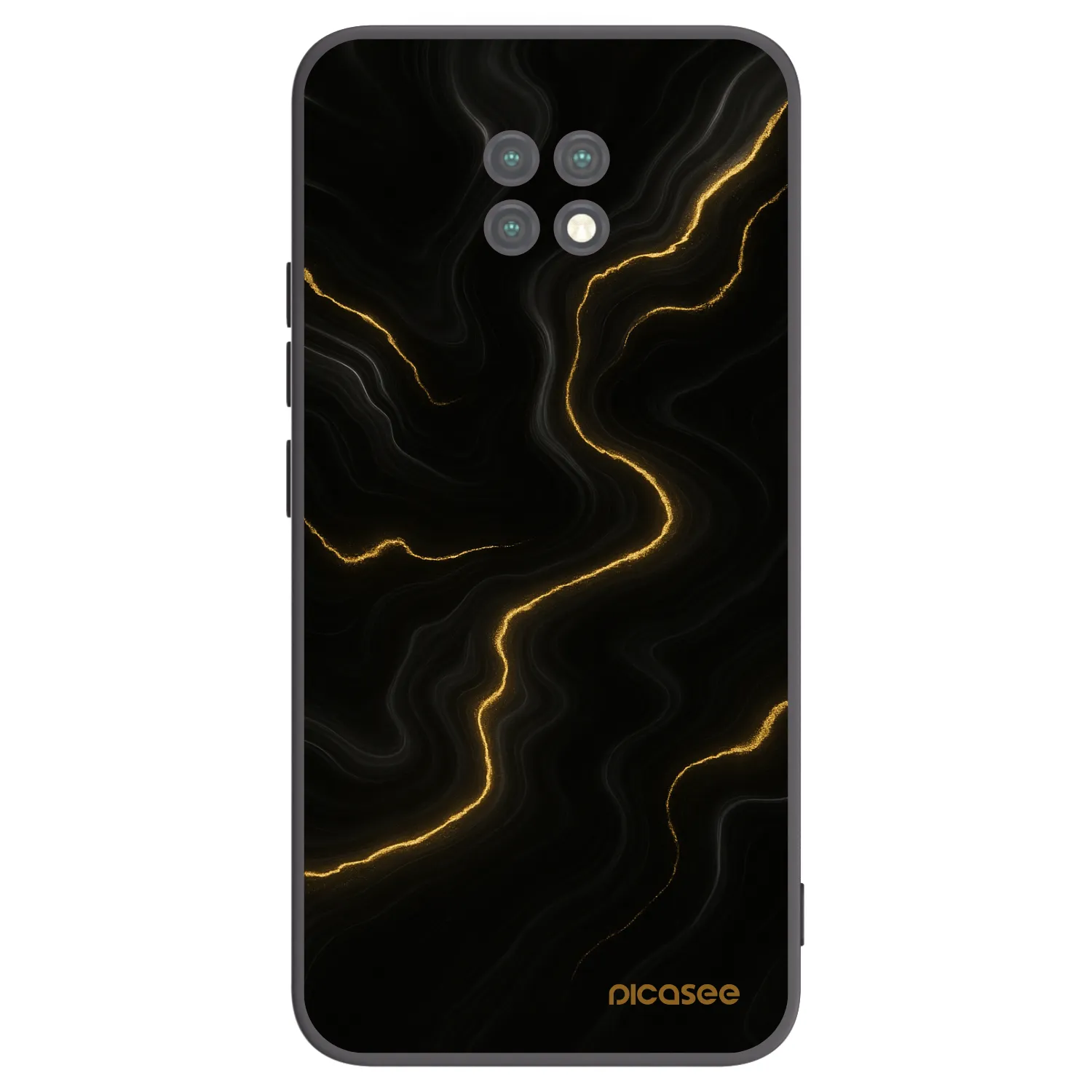 Picasee silikonski črni ovitek za Xiaomi Redmi Note 9T - Thunder