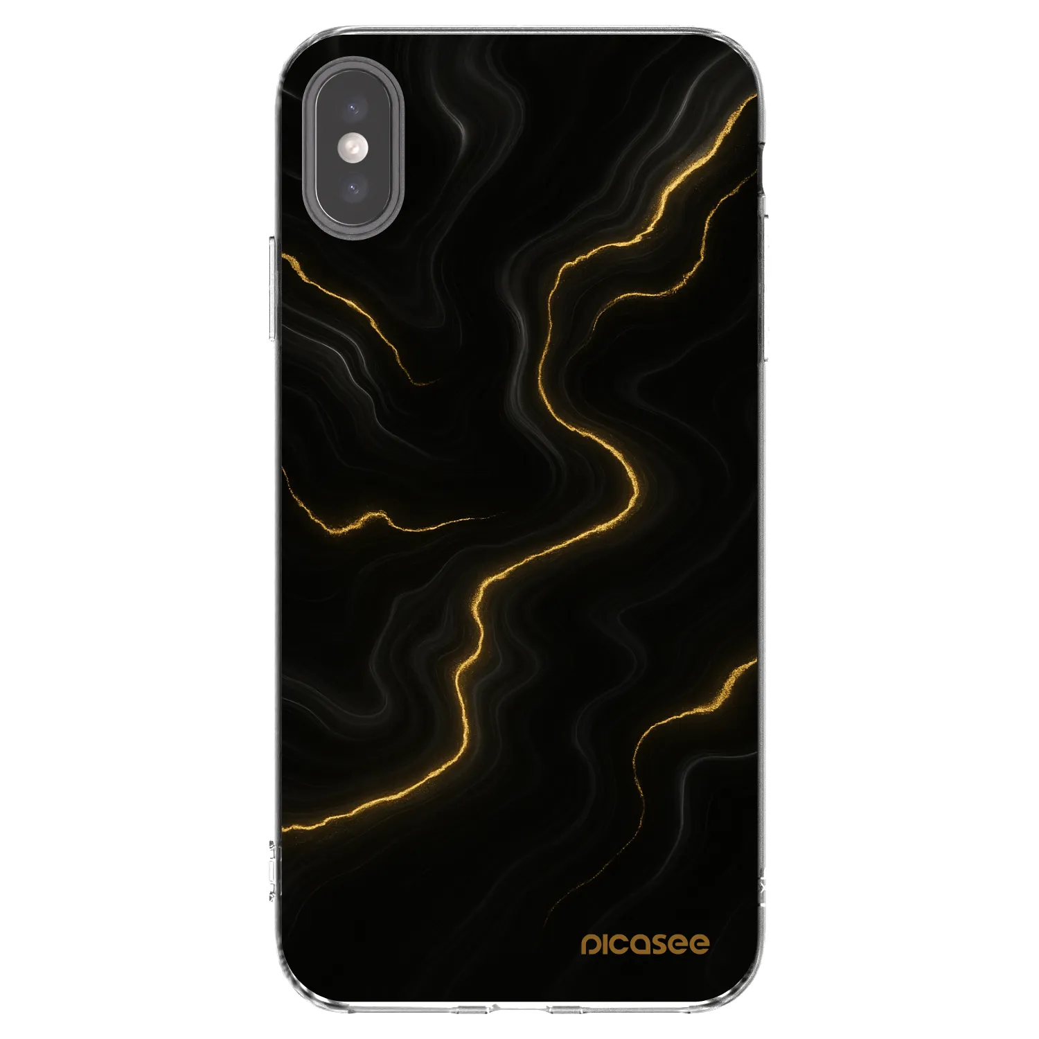 Picasee silikonski prozorni ovitek za Apple iPhone XS Max - Thunder
