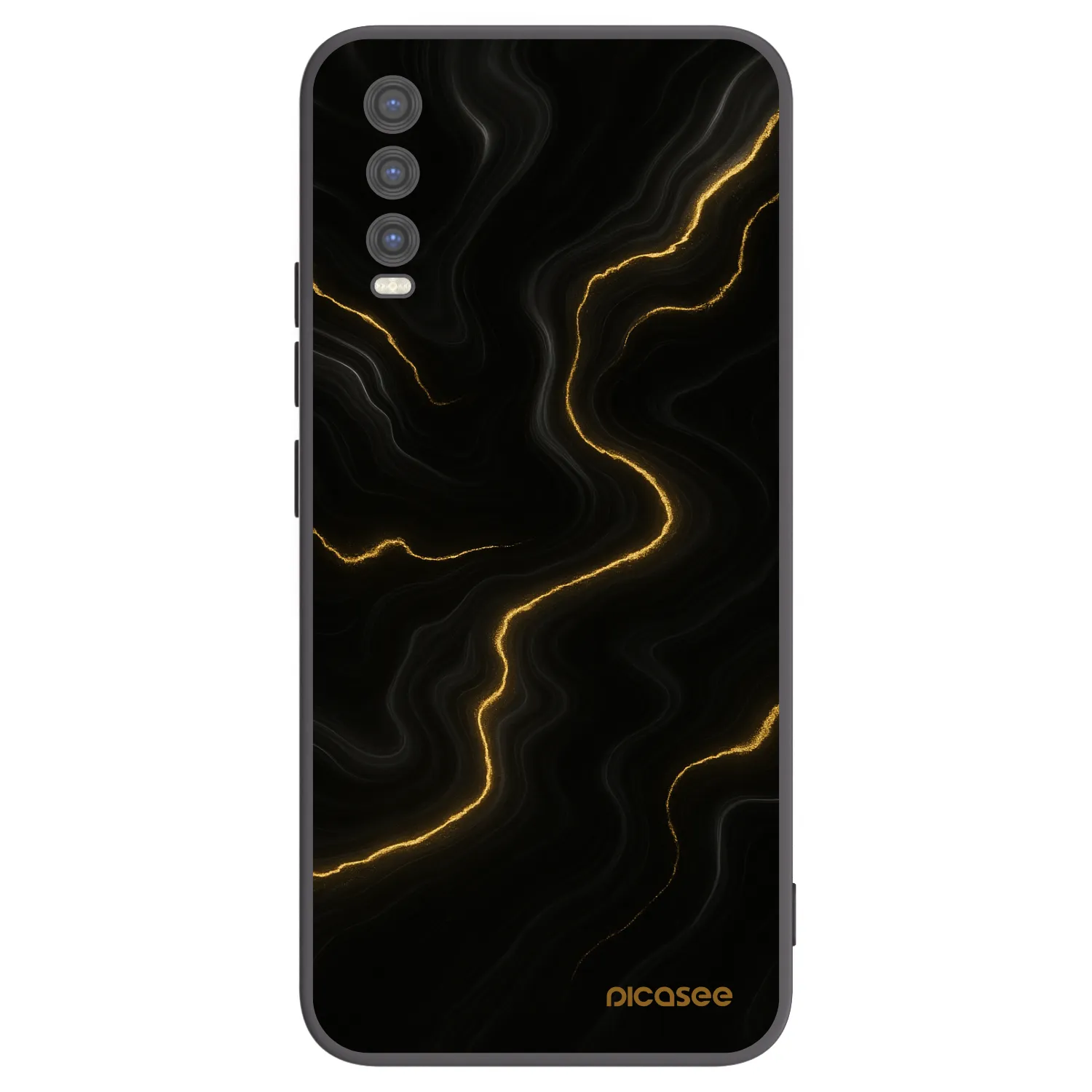 Picasee silikonski črni ovitek za Vivo Y20s - Thunder