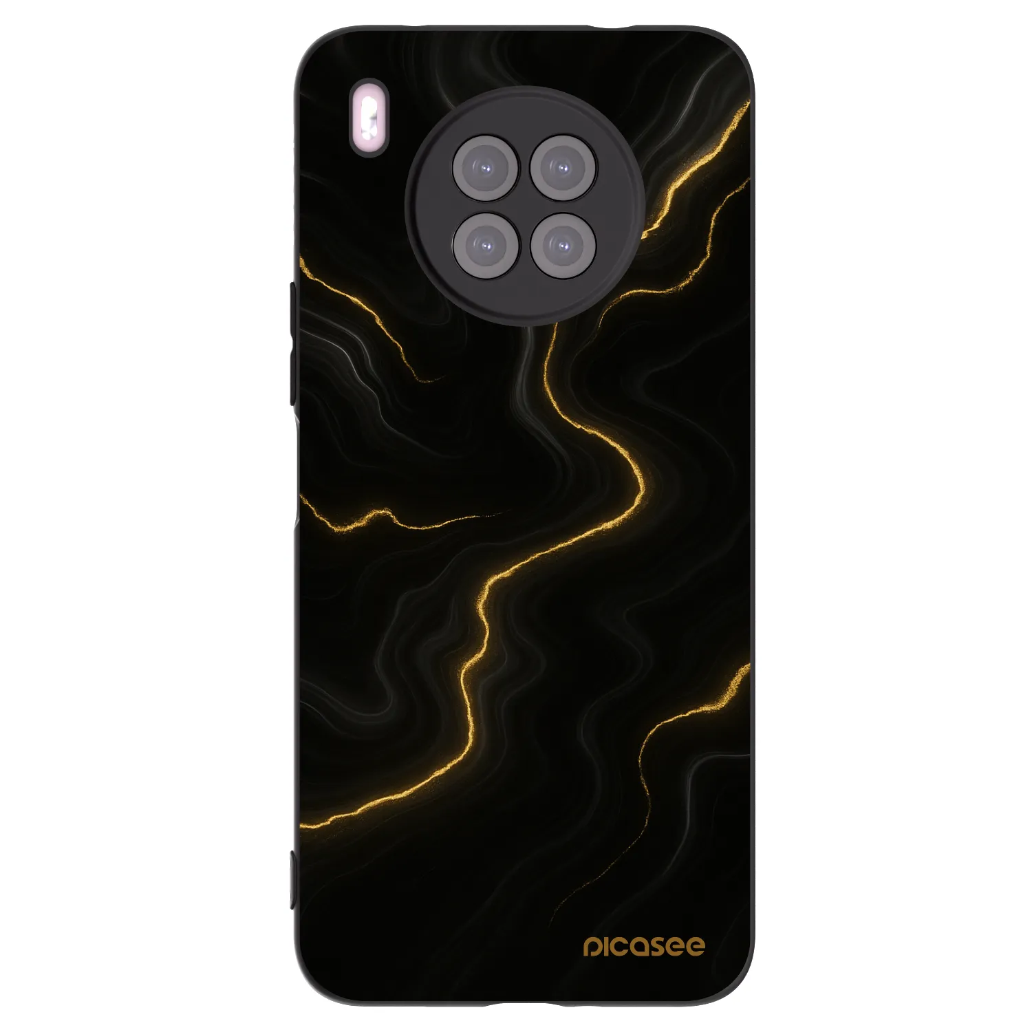 Picasee silikonski črni ovitek za Huawei Nova 8i - Thunder