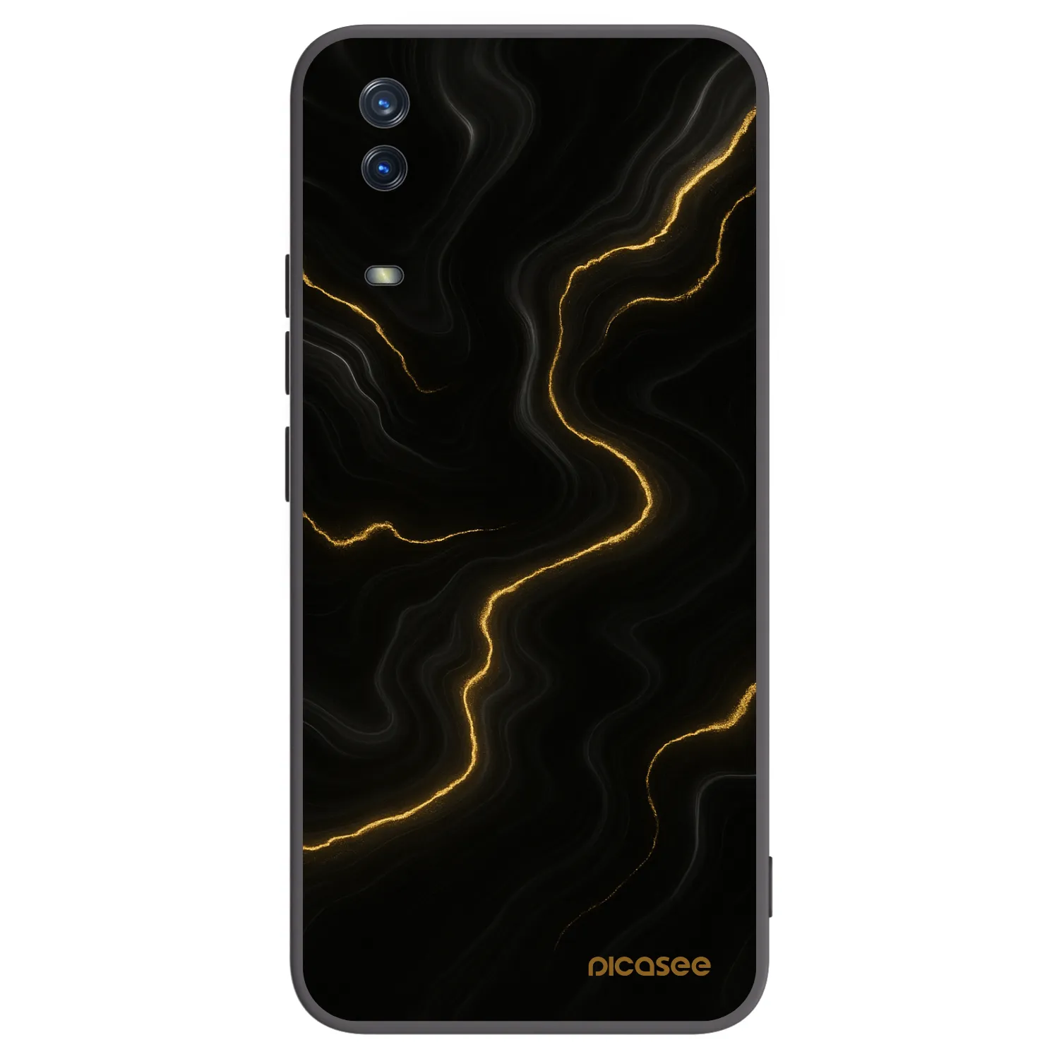 Picasee silikonski črni ovitek za Vivo Y11s - Thunder