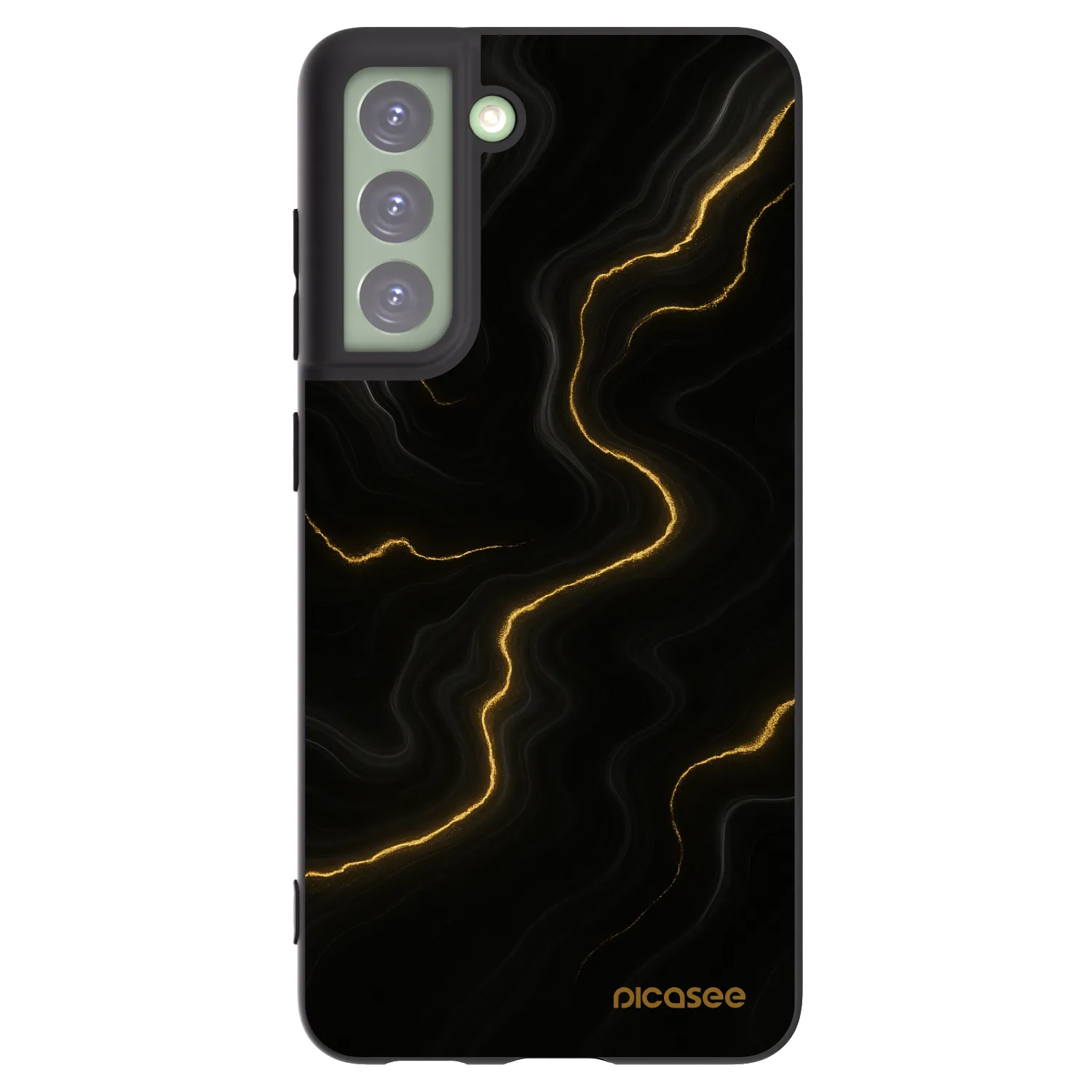 Picasee silikonski črni ovitek za Samsung Galaxy S21 FE 5G - Thunder