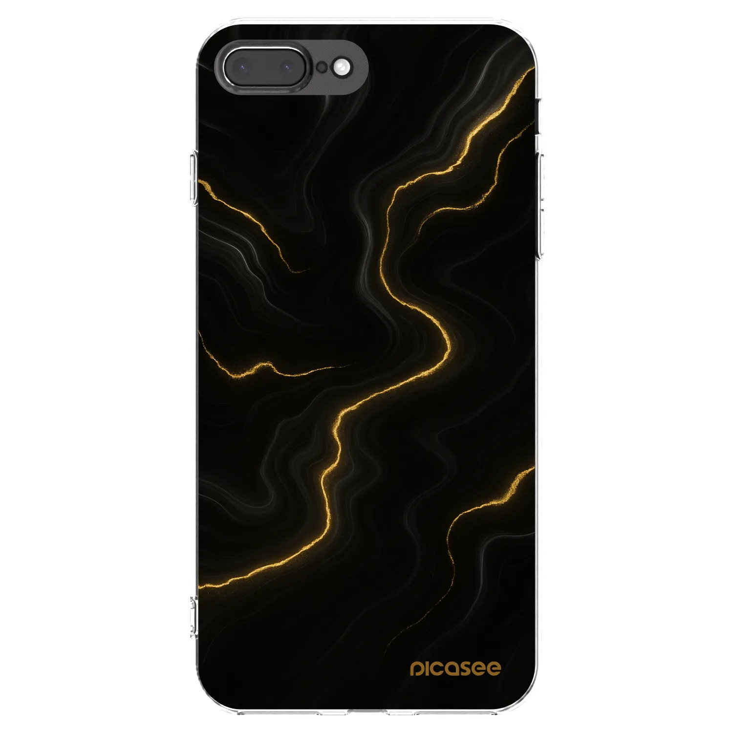 Picasee silikonski prozorni ovitek za Apple iPhone 7 Plus - Thunder
