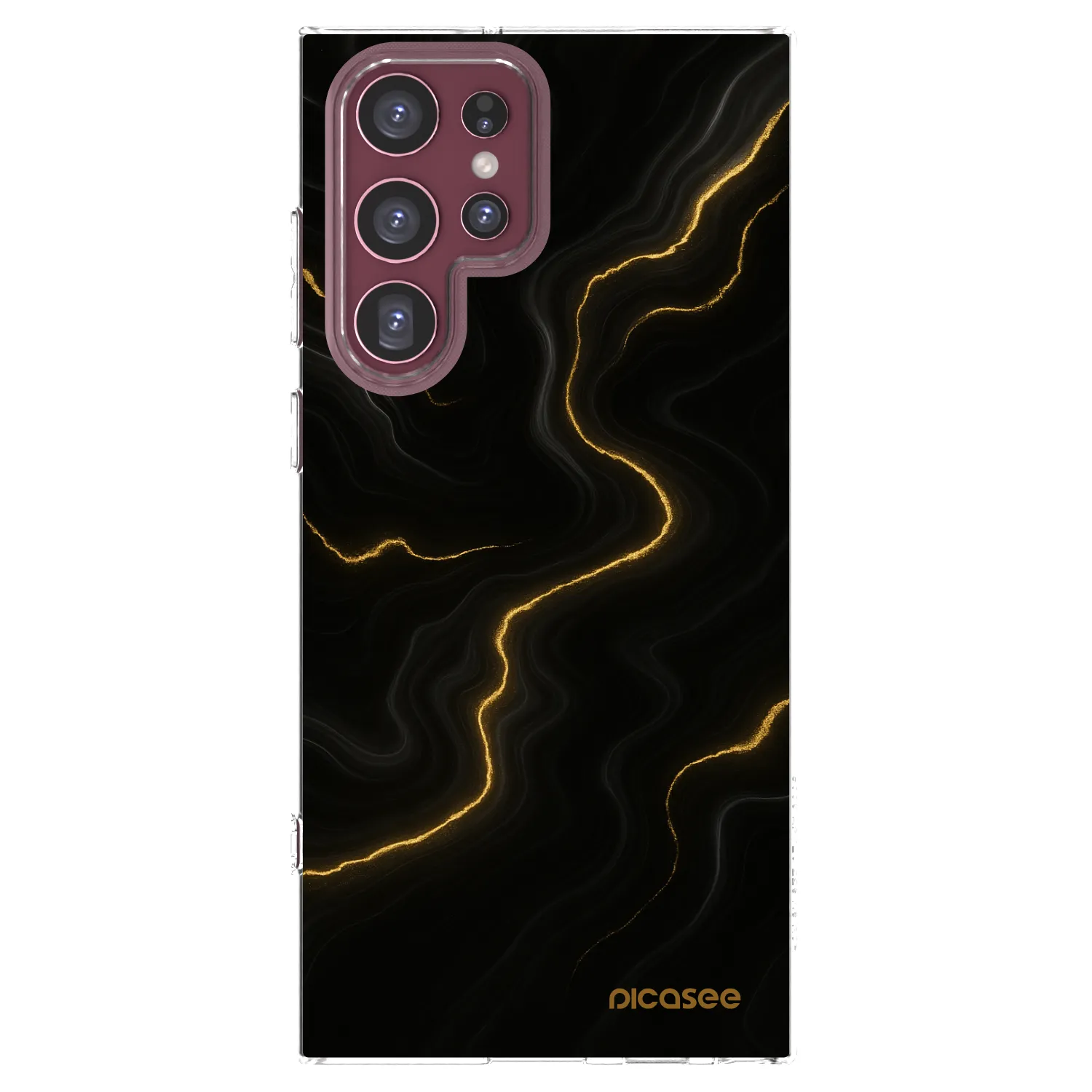 Picasee silikonski prozorni ovitek za Samsung Galaxy S22 Ultra 5G - Thunder