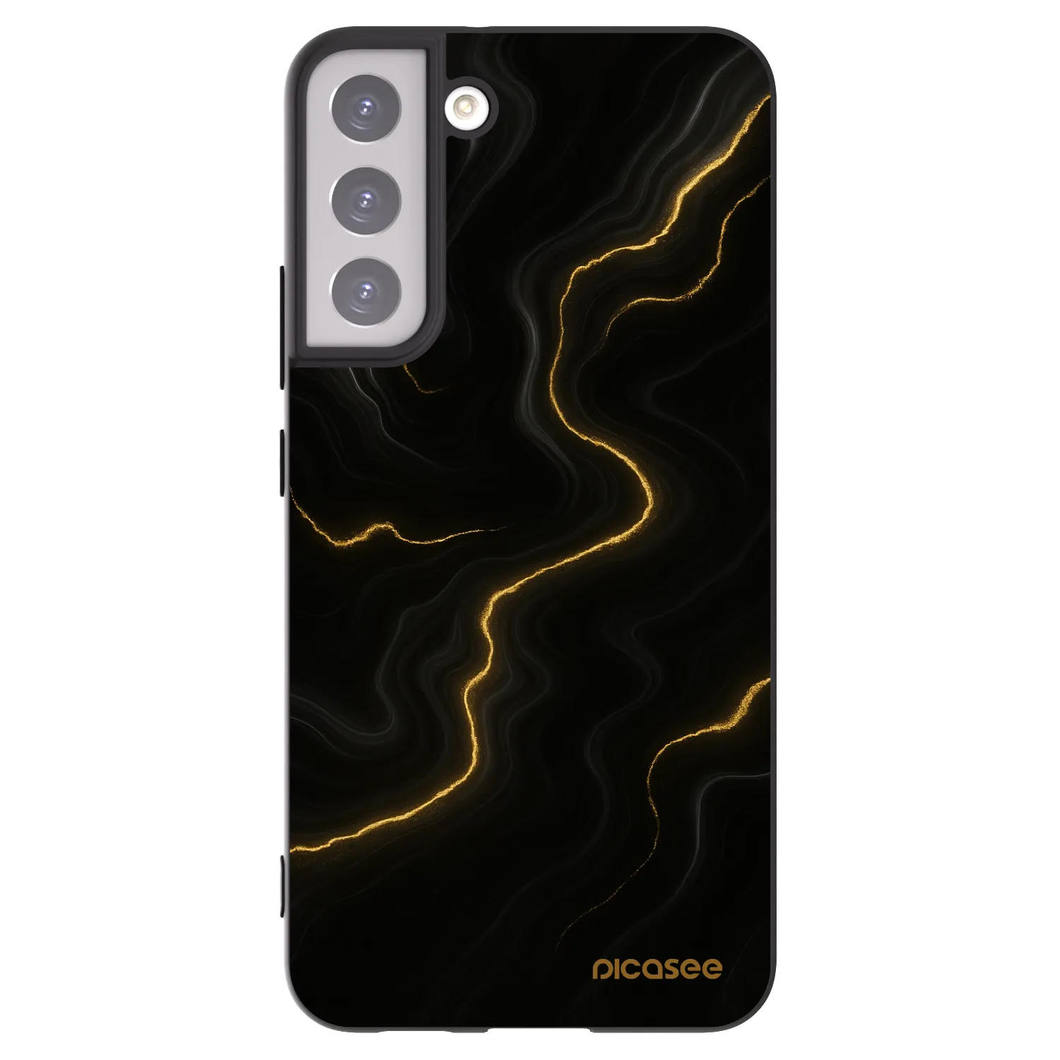 Picasee silikonski črni ovitek za Samsung Galaxy S22+ 5G - Thunder