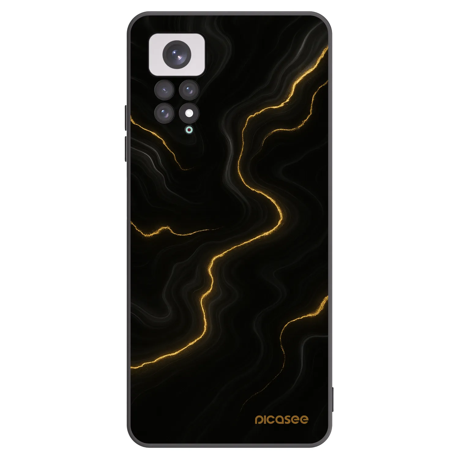 Picasee silikonski črni ovitek za Xiaomi Redmi Note 11 - Thunder