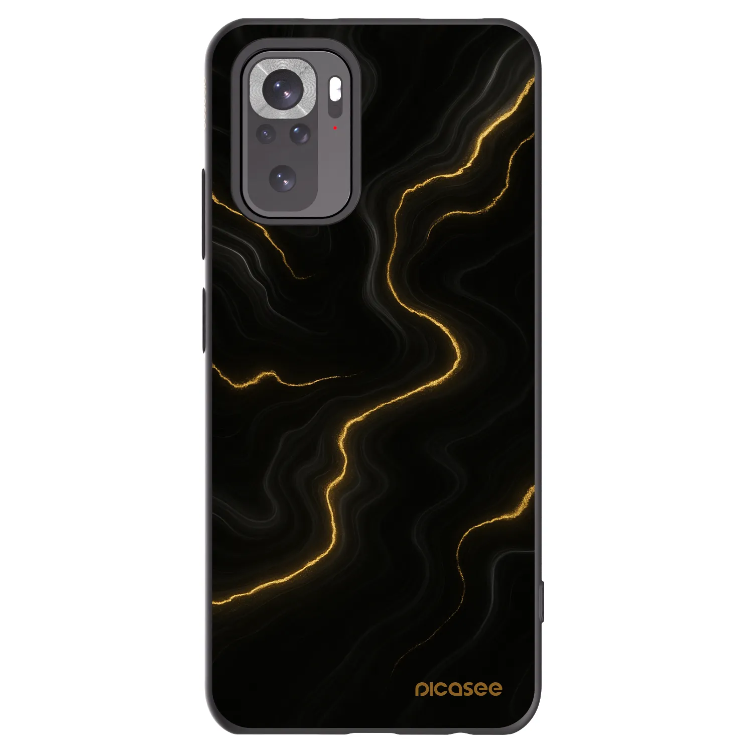 Picasee silikonski črni ovitek za Xiaomi Redmi Note 11S 4G - Thunder