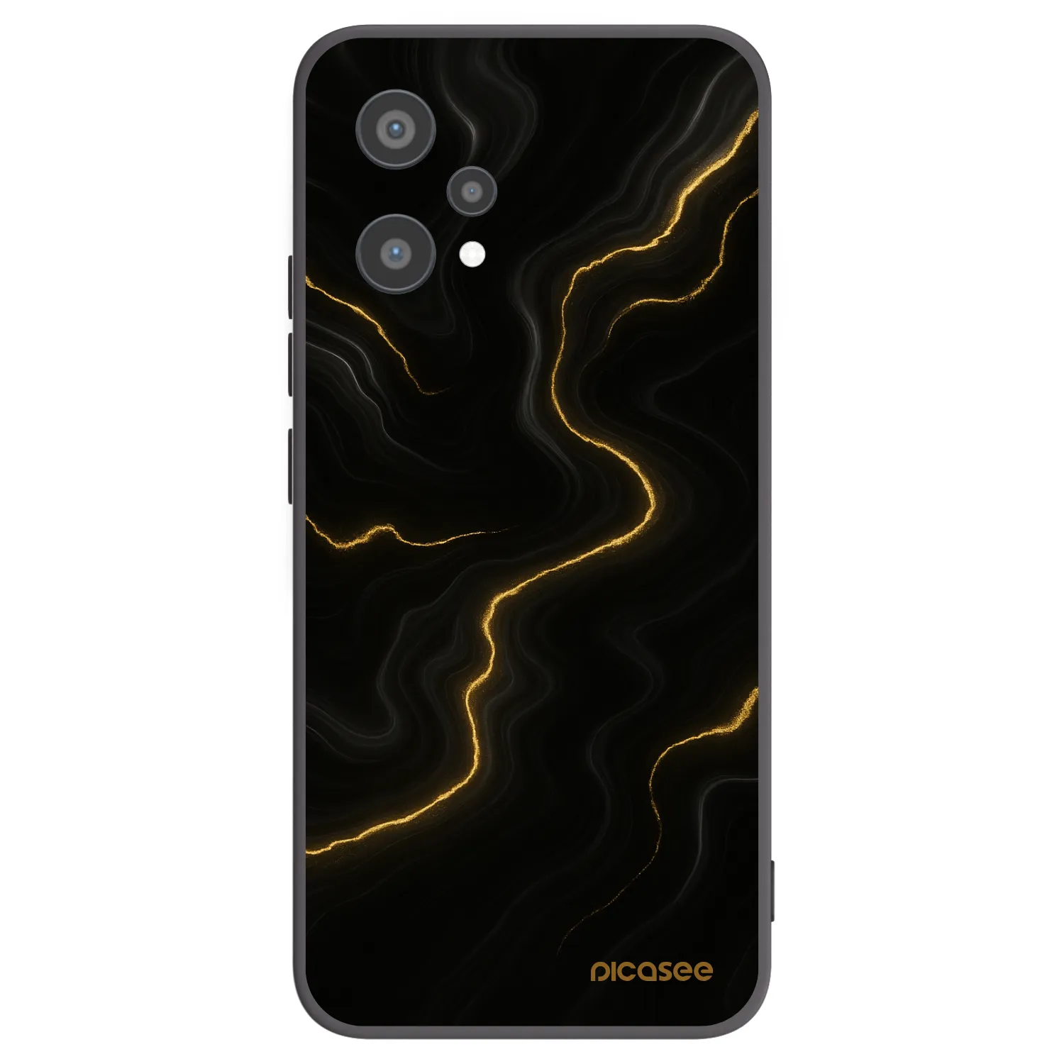 Picasee silikonski črni ovitek za Realme 9 Pro 5G - Thunder
