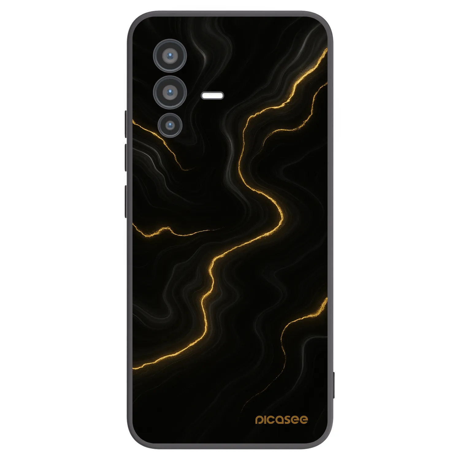 Picasee silikonski črni ovitek za Vivo V23 5G - Thunder