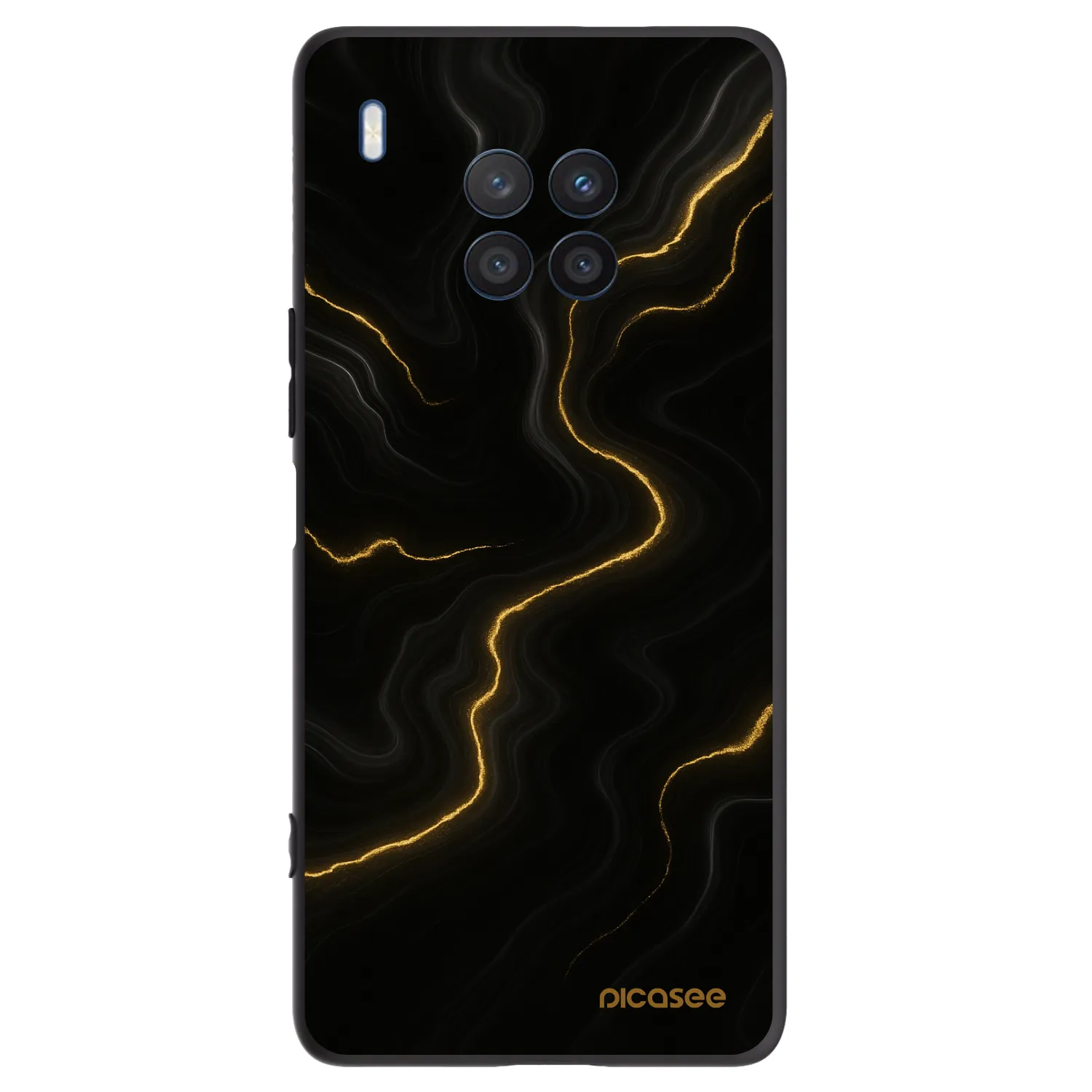 Picasee silikonski črni ovitek za Honor 50 Lite - Thunder